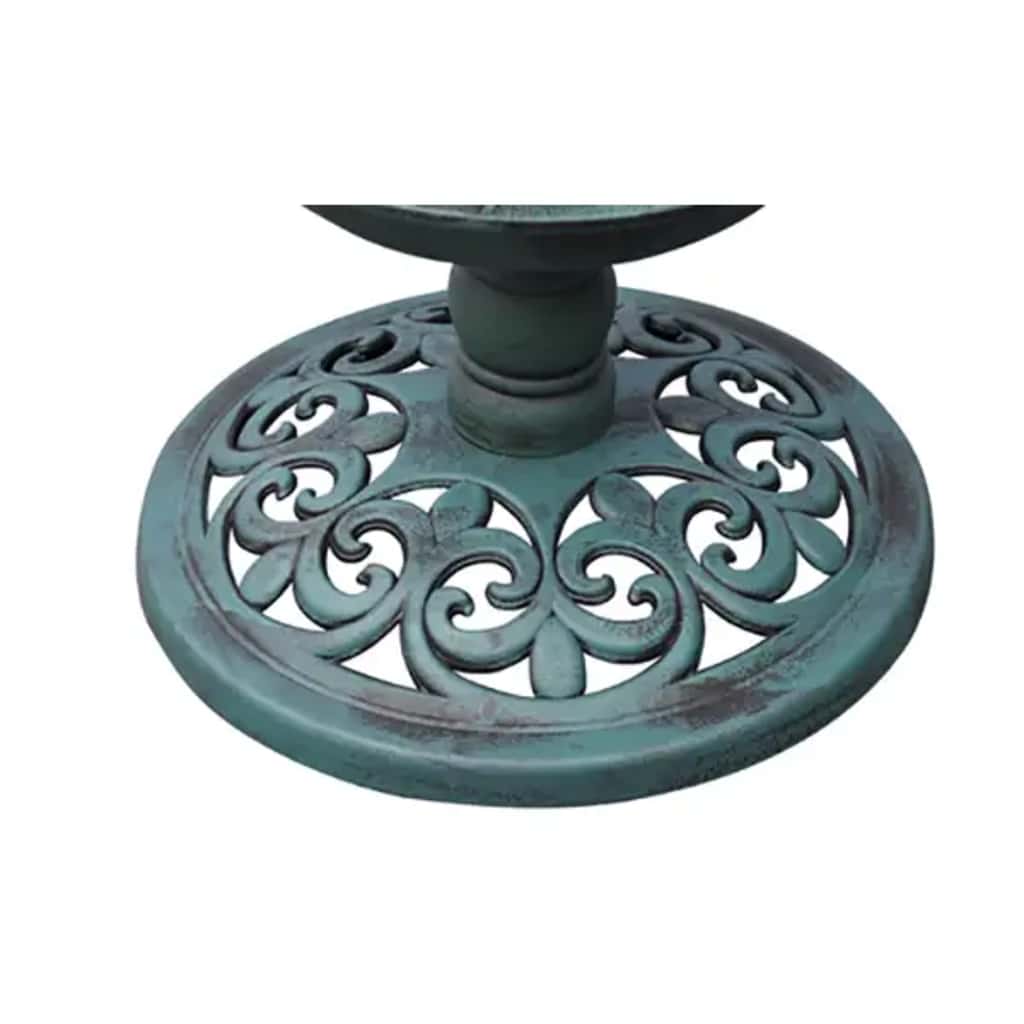vidaXL Solar Bird Bath | Green | Weather-resistant plastic | Bird Bath | Round 4