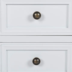 vidaXL Nightstand with 2 Drawers MDF White 5