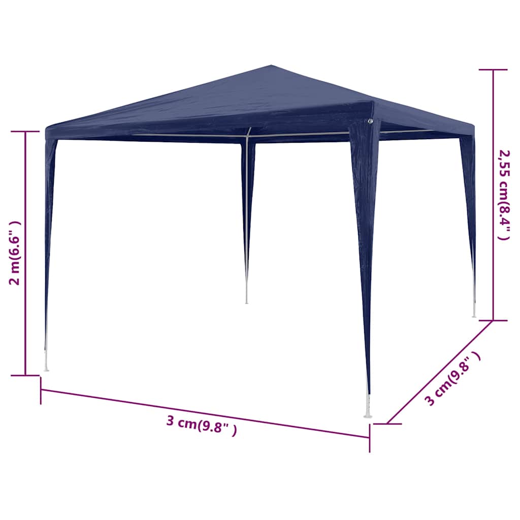 vidaXL Gazebo | Blue | Polyethylene, Steel | Large | Foldable | Gazebo 6