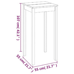 vidaXL Bar Table MDF Black 55x55x107 cm 5