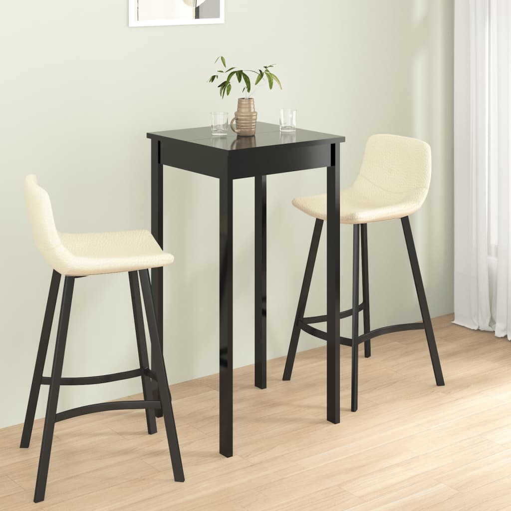 vidaXL Bar Table MDF Black 55x55x107 cm 1
