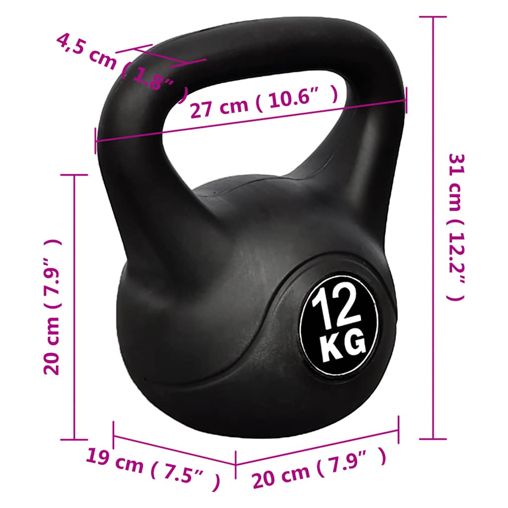 vidaXL kettlebell 12 kg 4