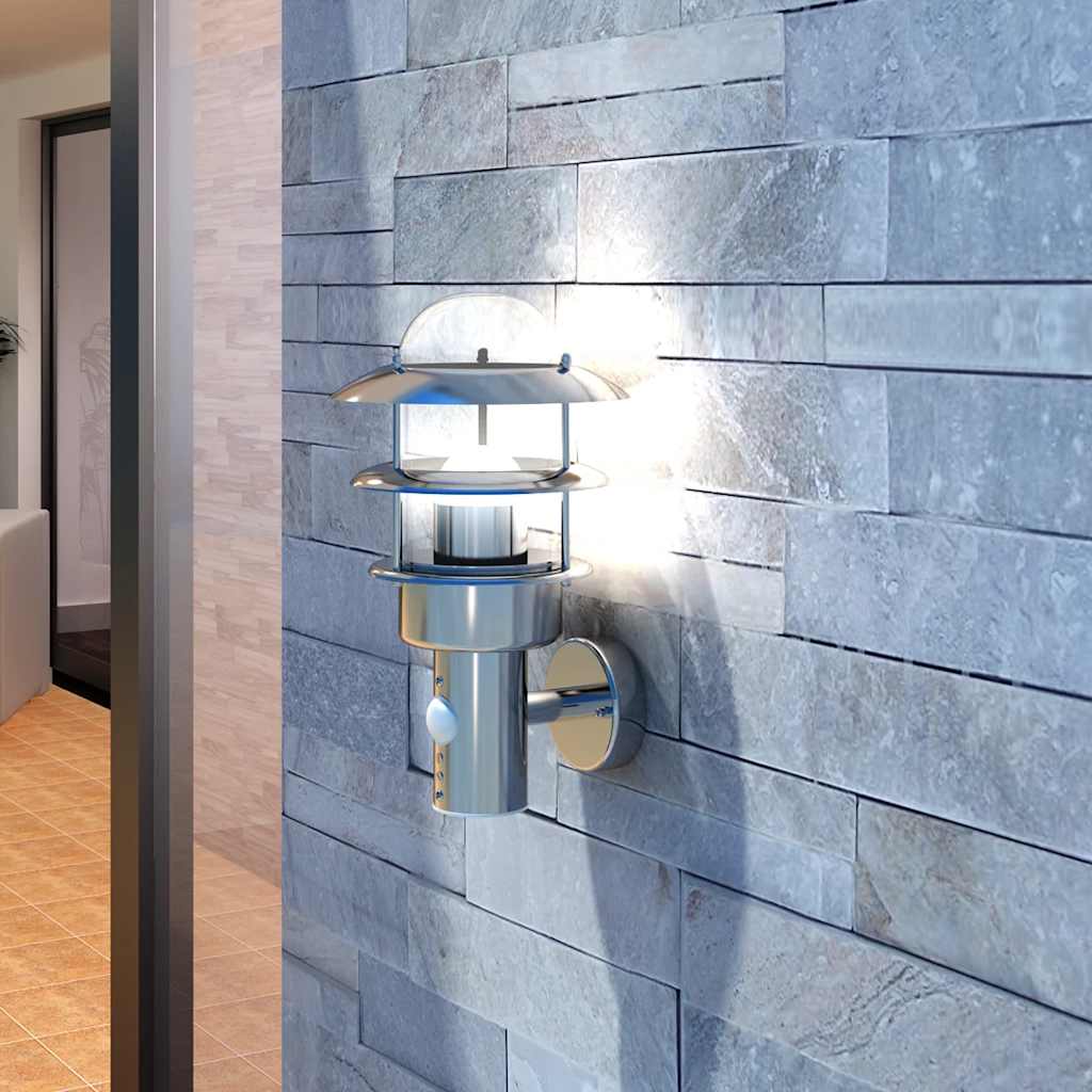 vidaXL Garden Light | Stainless Steel | Stainless Steel and Glass | Standard 1