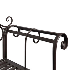 Garden Bench 132 cm Steel Antique