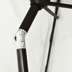 vidaXL Parasol Sand White 3m Steel Pole 6