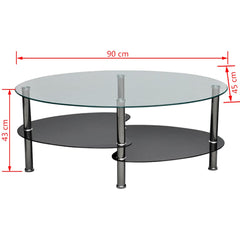 vidaXL Coffee Table with Exclusive Design Black 4
