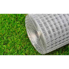 vidaXL Chicken Wire Fence Galvanised Steel 25x1 m Silver 4