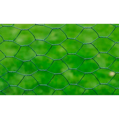vidaXL Chicken Wire Fence with PVC Coating 25x1 m Green 3