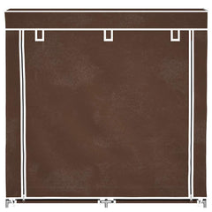 vidaXL Fabric Shoe Cabinet with Cover 115 x 28 x 110 cm Brown 4