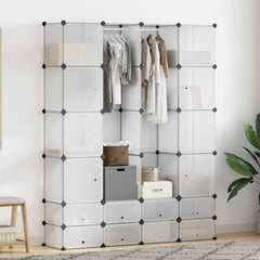 Modular Cabinet with 37 x 146 x 180,5 cm White 18 compartments