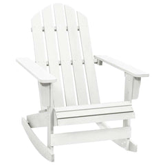 Garden Adirondack Rocking Chair Solid Fir Wood White