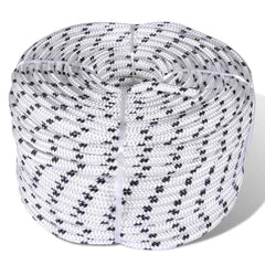 Braided Rope Coil Boat Line Polyester White