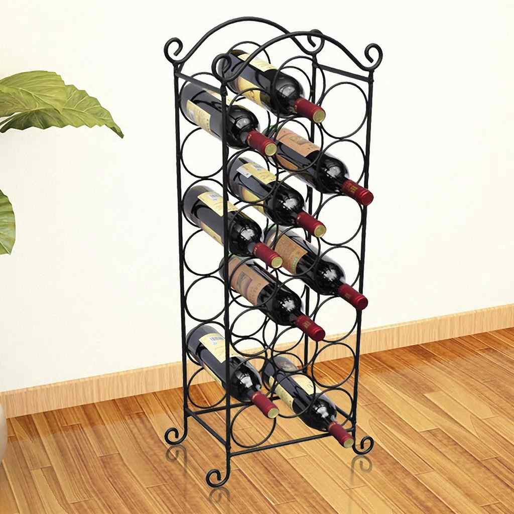 vidaXL Wine Rack for 21 Bottles Metal 1