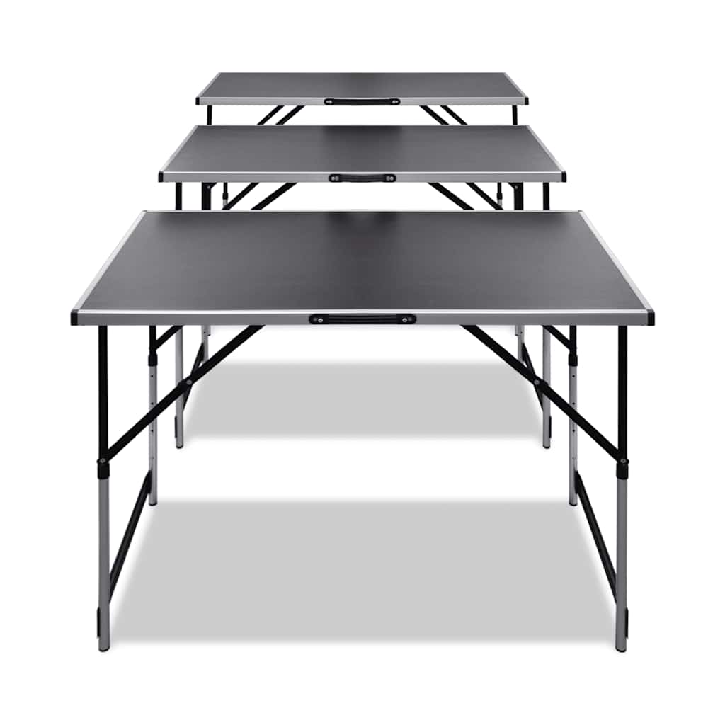 vidaXL Pasting Table 3 pcs Foldable Height Adjustable 2