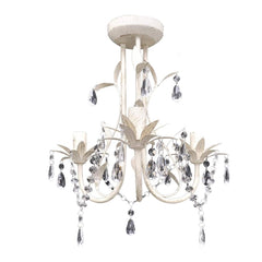 vidaXL Chandelier | Antique white | Acrylic, Metal | Medium | Luxury 2