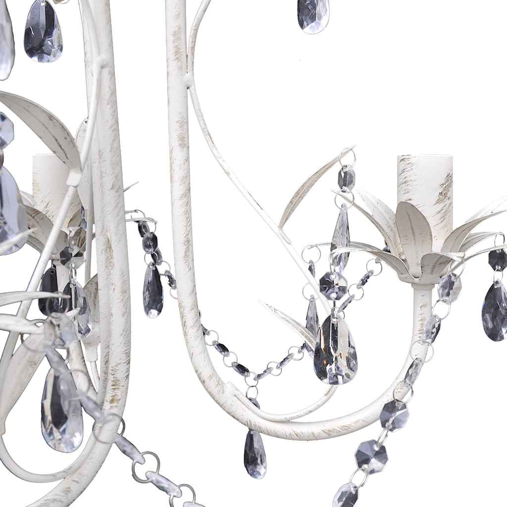 vidaXL Chandelier | Antique white | Acrylic, Metal | Medium | Luxury 4