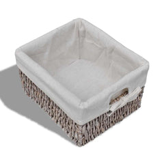Wooden Cabinet 3 Left Weaving Baskets Brown, image 5