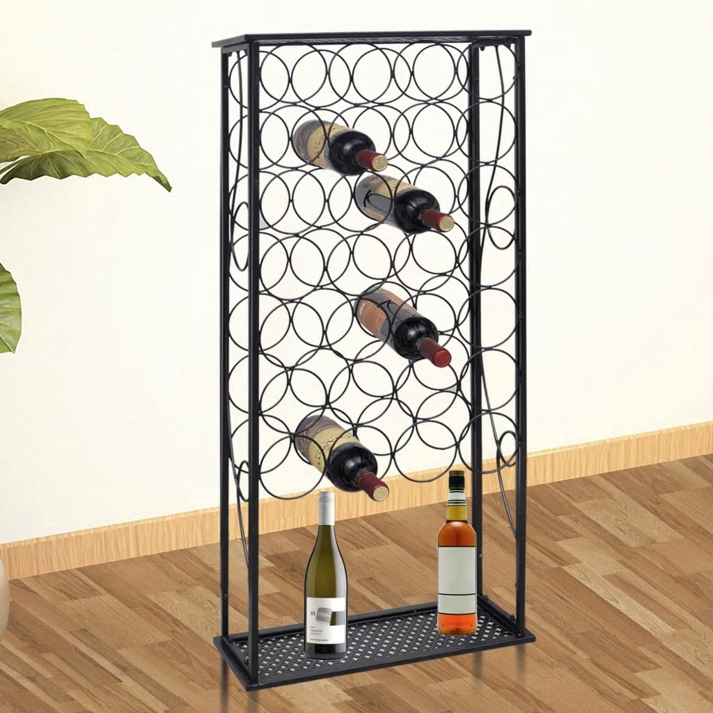vidaXL Wine Rack for 28 Bottles Metal 1