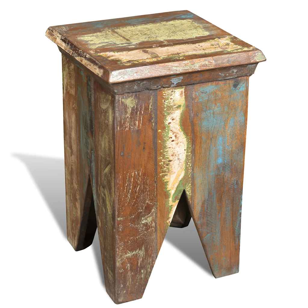 240951 vidaXL Stool Solid Reclaimed Wood 1