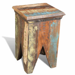 240951 vidaXL Stool Solid Reclaimed Wood 4
