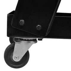 vidaXL Welding Cart Black Trolley with 3 Shelves Workshop Organiser 4