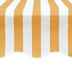 vidaXL Awning Replacement Fabric Yellow and White 400x300 cm Polyester 3