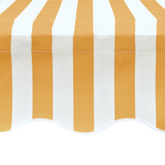 vidaXL Awning Replacement Fabric Yellow and White 600x300 cm Polyester 3