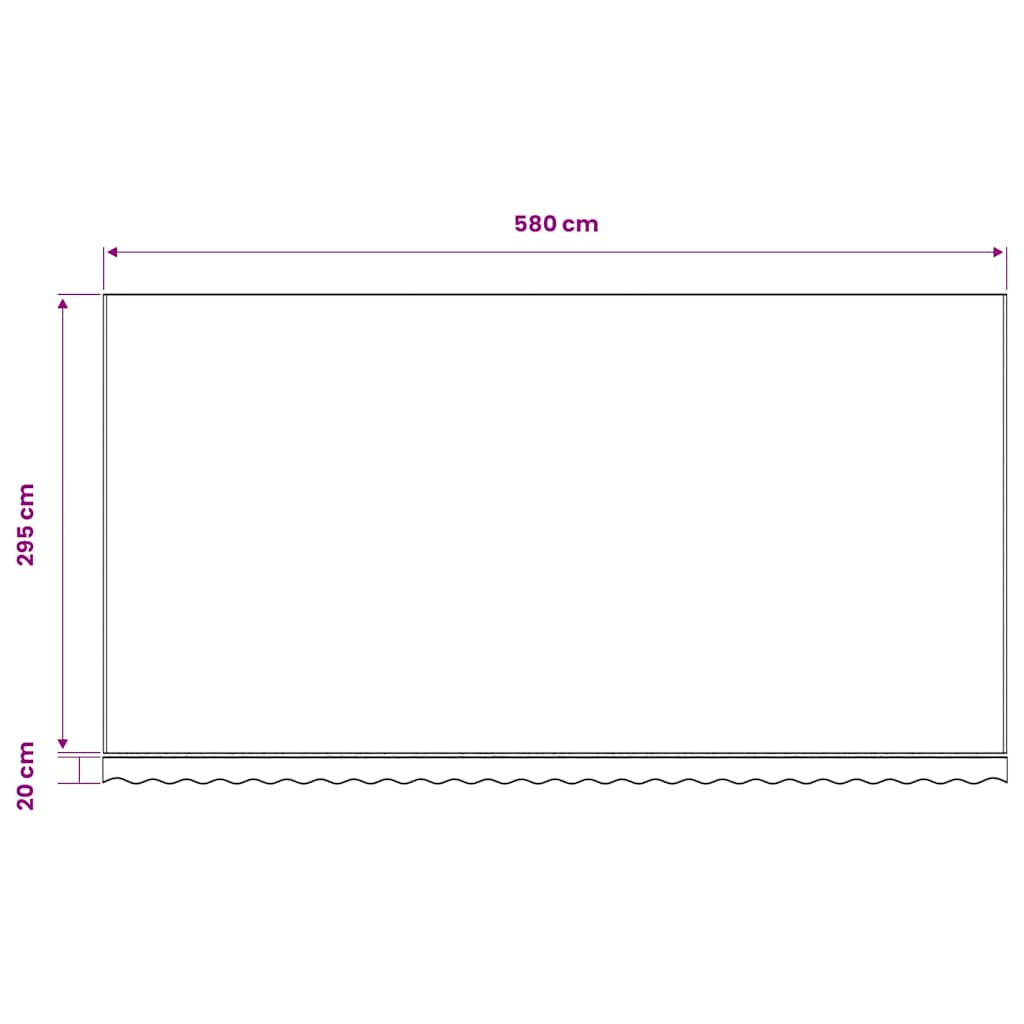 vidaXL Awning Replacement Fabric Yellow and White 600x300 cm Polyester 5