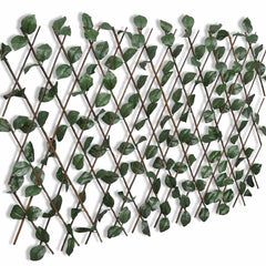 vidaXL Willow Trellis Fence 5 pcs with Artificial Leaves 180x90 cm 3