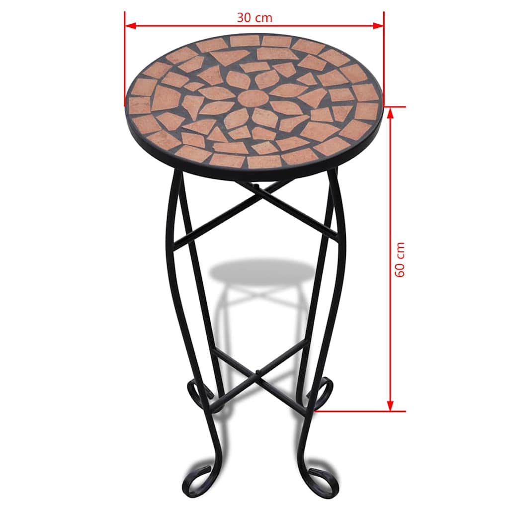 vidaXL Plant Stand | Terracotta and Black | Iron and Ceramic | Small | Durable 5
