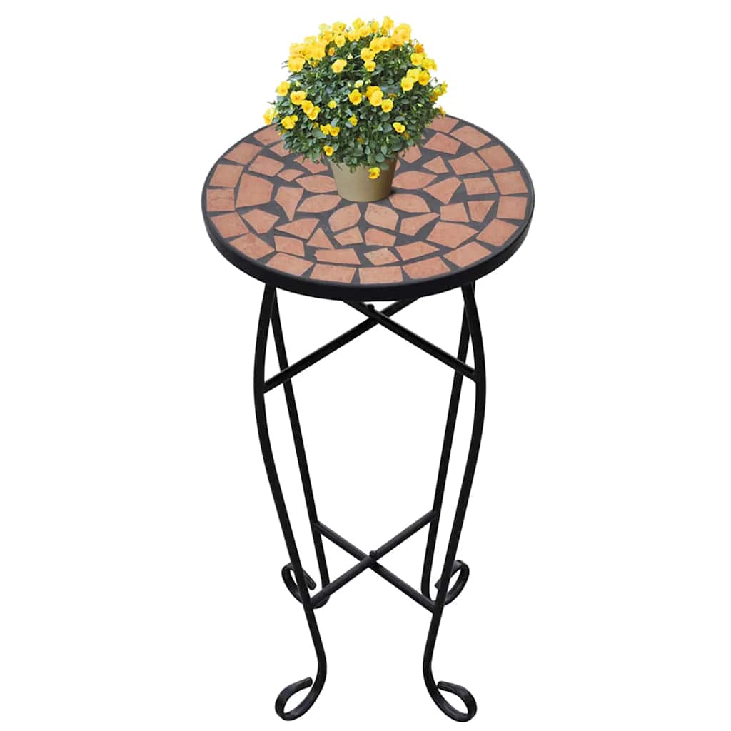 vidaXL Plant Stand | Terracotta and Black | Iron and Ceramic | Small | Durable 1