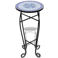 vidaXL Plant Stand | Blue and white | Iron and ceramic | Small 2
