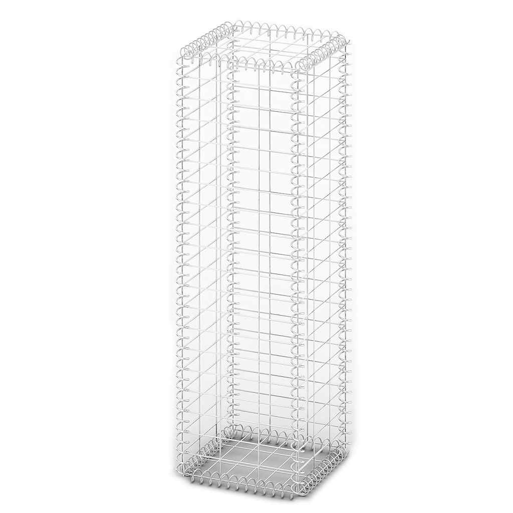vidaXL Gabion Basket with Lids Galvanised Wire 100 x 30 x 30 cm 4