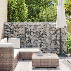 vidaXL Gabion Basket with Lids Galvanised Wire 150 x 100 x 30 cm 3
