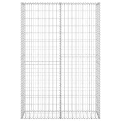 vidaXL Gabion Basket with Lids Galvanised Wire 150 x 100 x 30 cm 5