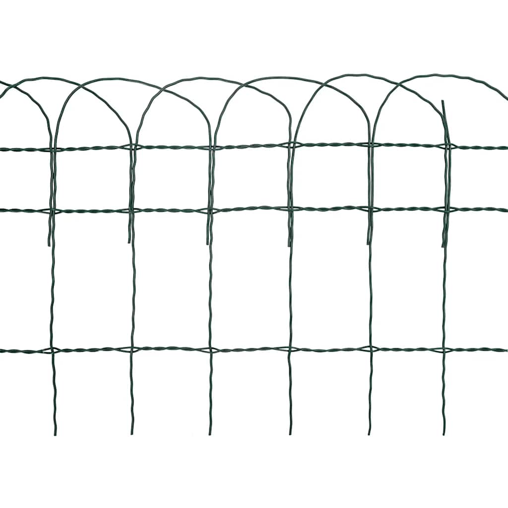 vidaXL Garden Border Fence Powder-coated Iron 25x0.4 m 6
