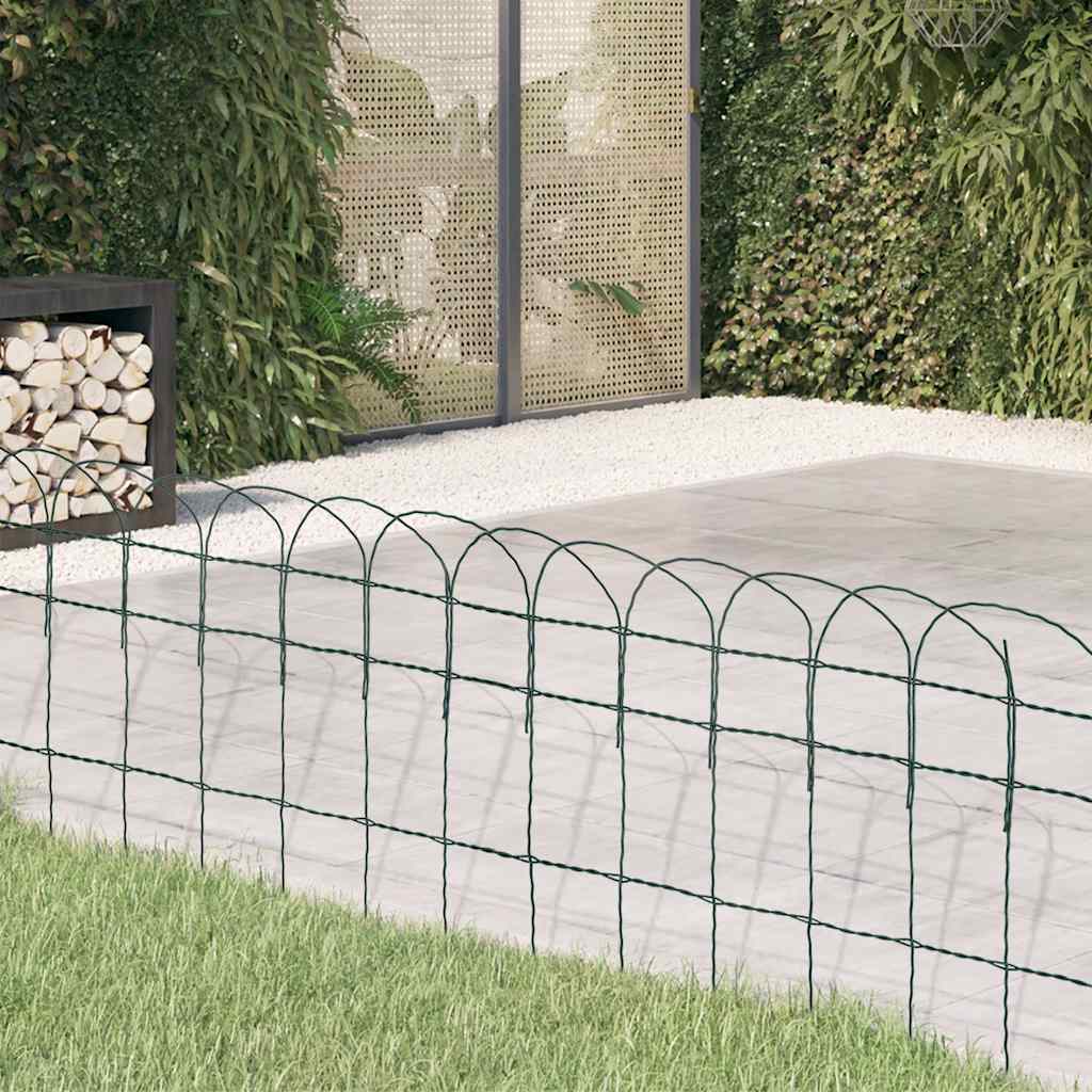 vidaXL Garden Border Fence Powder-coated Iron 25x0.4 m 1