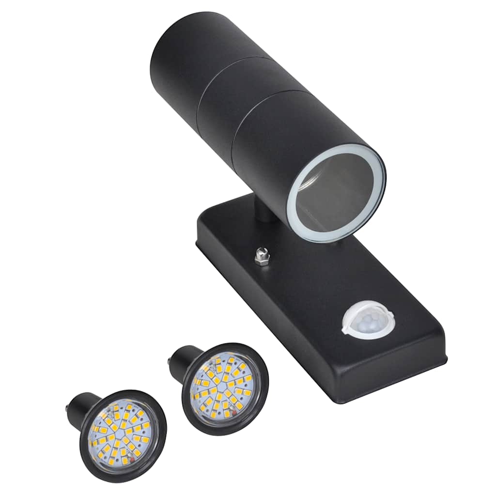 vidaXL Sensor Lamp | Black | Stainless Steel, Tempered Glass | Standard | Lights 1