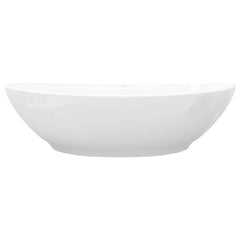 Luxury Ceramic Basin Oval with Overflow and Faucet Hole 5