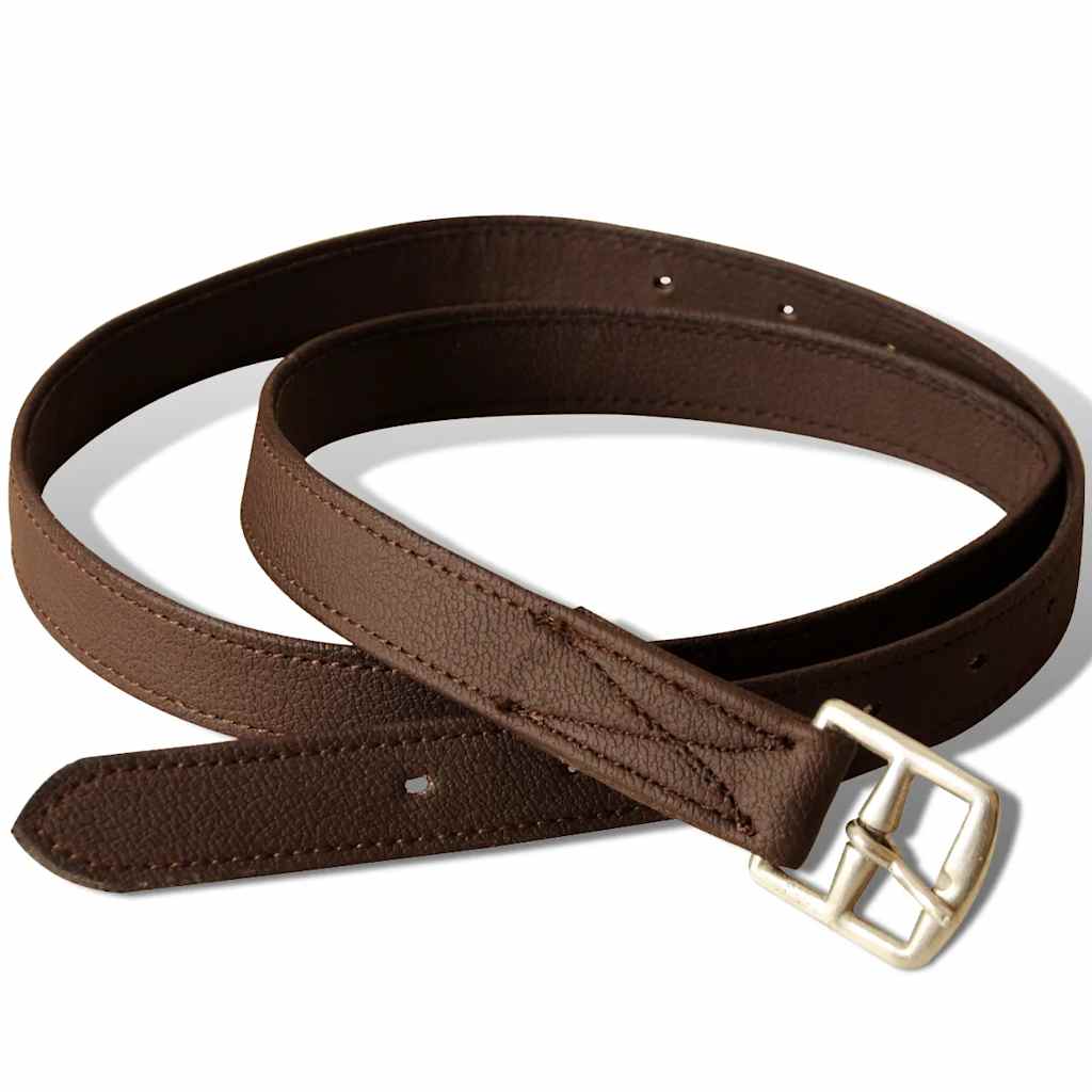 Horse Riding Saddle Set 16" Real Leather 5-in-1 Brown 18 cm