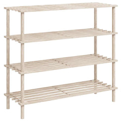 vidaXL 4-Tier Shoe Racks 2 pcs Solid Fir Wood 3