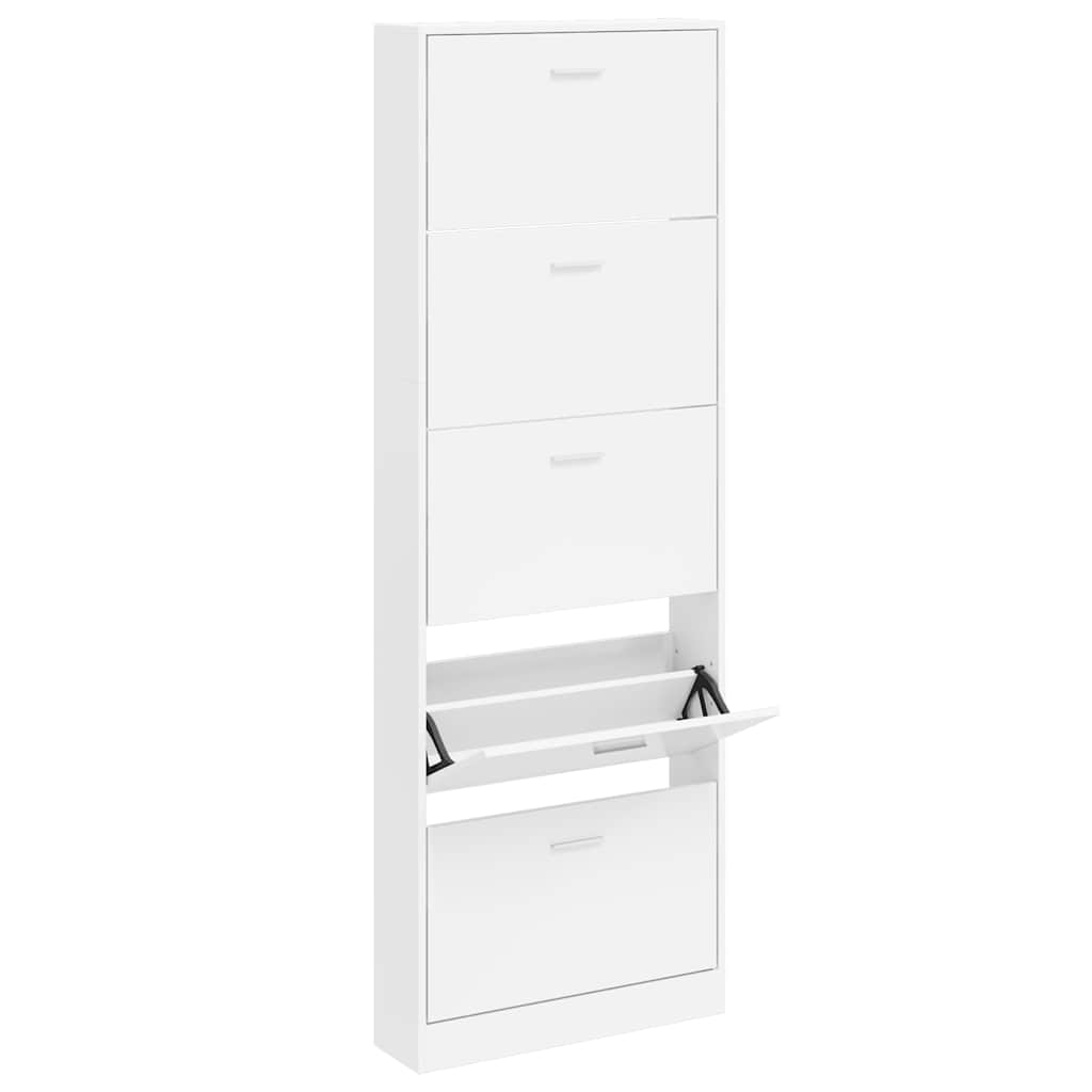 vidaXL Shoe Cabinet | White | Engineered wood, plastic, aluminium alloy | Medium 3
