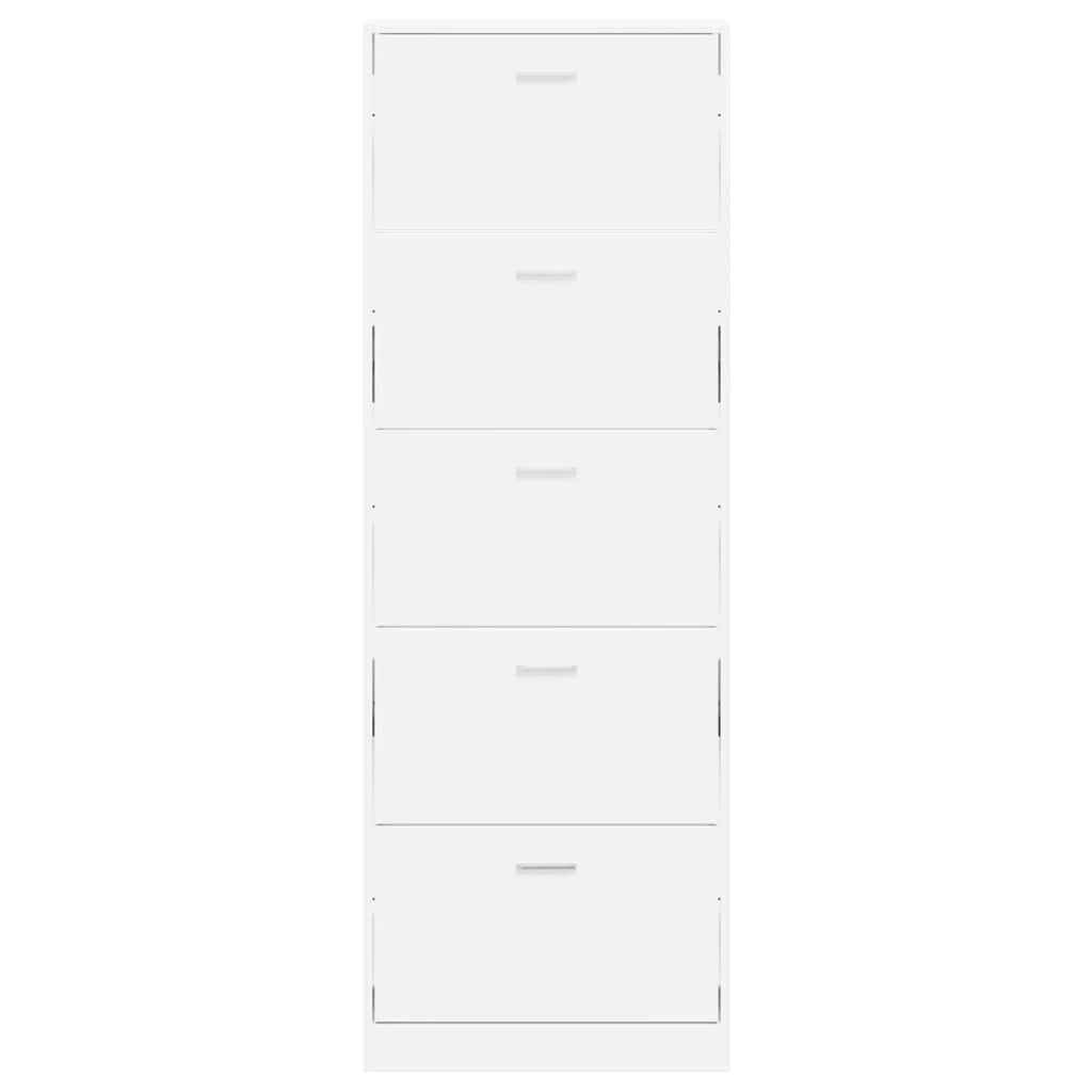 vidaXL Shoe Cabinet | White | Engineered wood, plastic, aluminium alloy | Medium 4