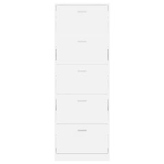 vidaXL Shoe Cabinet | White | Engineered wood, plastic, aluminium alloy | Medium 4