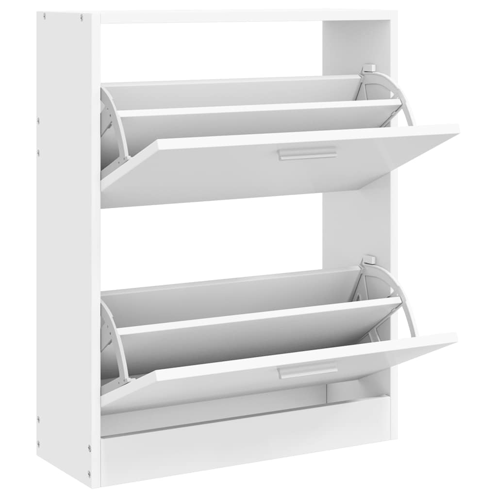 vidaXL Shoe Cabinet | White | Engineered wood, plastic, aluminium alloy | Medium 3