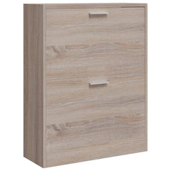 vidaXL Shoe Cabinet | Oak | Engineered wood, Plastic, Aluminium alloy | Medium 2