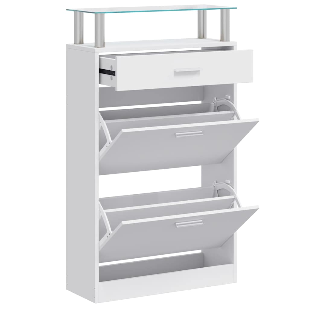 vidaXL Shoe Cabinet | White | Engineered Wood | Medium | Shoe Cabinet 3