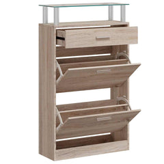 vidaXL Shoe Cabinet | Oak | Engineered wood | Medium | Shoe Cabinet 3