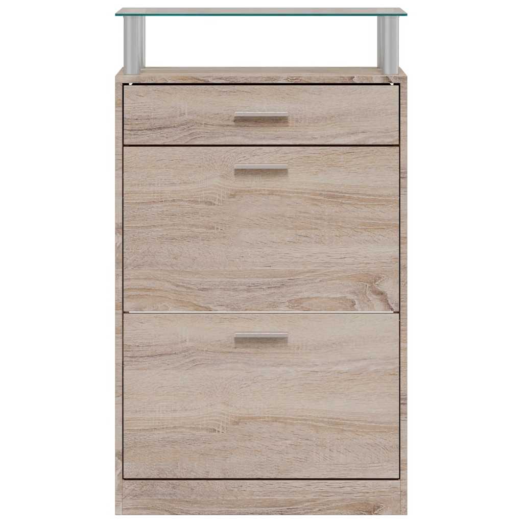 vidaXL Shoe Cabinet | Oak | Engineered wood | Medium | Shoe Cabinet 4