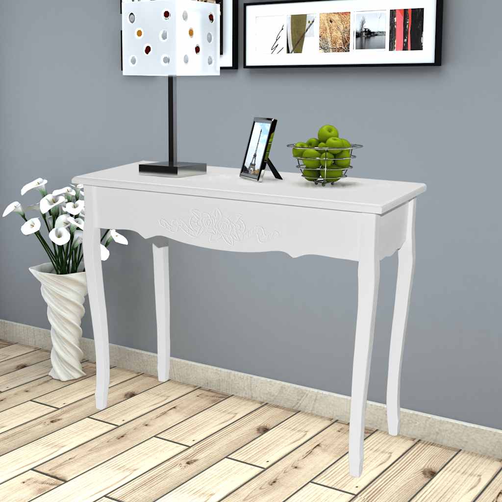 241144 vidaXL Dressing Console Table White 1